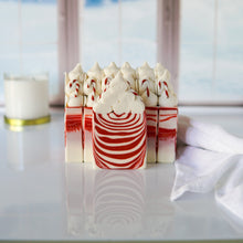 Load image into Gallery viewer, Candy Cane Forest Soap with Coconut Milk