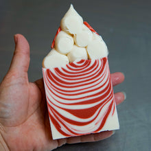 Load image into Gallery viewer, Candy Cane Forest Soap with Coconut Milk