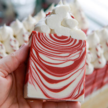 Load image into Gallery viewer, Candy Cane Forest Soap with Coconut Milk