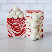 Load image into Gallery viewer, Candy Cane Forest Soap with Coconut Milk