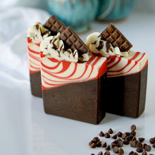 Load image into Gallery viewer, Peppermint Hot Chocolate Soap with Goat Milk