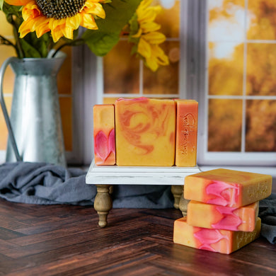 Triple Butter Unscented Soap With Goat Milk and Turmeric Colored With Oil Infusions
