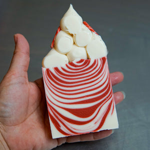 Candy Cane Forest Soap with Coconut Milk