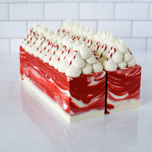 Load image into Gallery viewer, Candy Cane Forest Soap with Coconut Milk