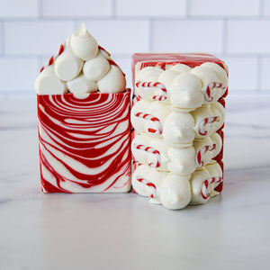 Candy Cane Forest Soap with Coconut Milk