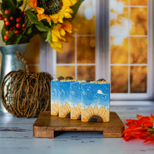 Load image into Gallery viewer, Sunflower Sandalwood Soap with Coconut Milk