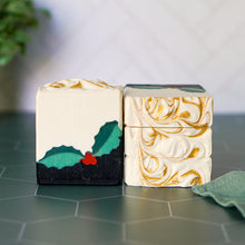 Load image into Gallery viewer, The Holly and the Ivy Soap with Coconut Milk