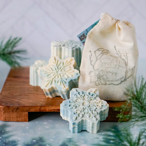 Peppermint Snowflake Soaps