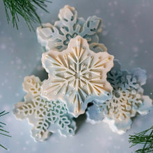 Load image into Gallery viewer, Peppermint Snowflake Soaps