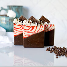 Load image into Gallery viewer, Peppermint Hot Chocolate Soap with Goat Milk